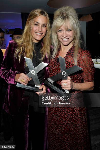 Yasmin Le Bon and Jo Wood attend the 02 X Awards at the Paramount, Centrepoint on September 29, 2009 in London, England.