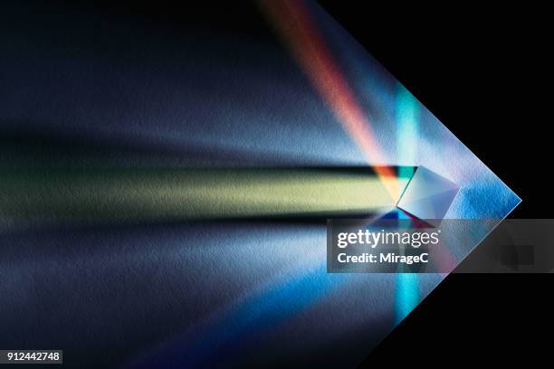 powerful and colorful light refraction - spectre lumineux photos et images de collection