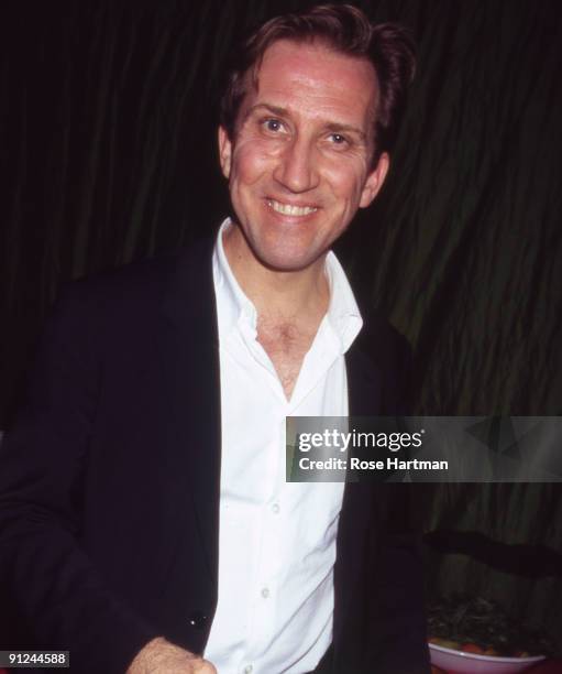 The painter Mark Kostabi at a party held at his loft in the Soho neighborhood of New york, 1997.