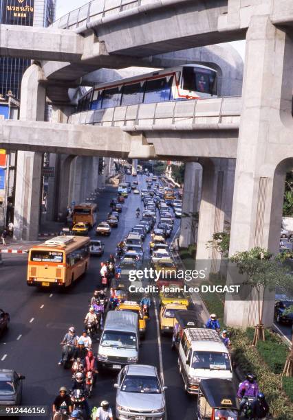 Ligne du SkyTrain de Bangkok, Thailande.