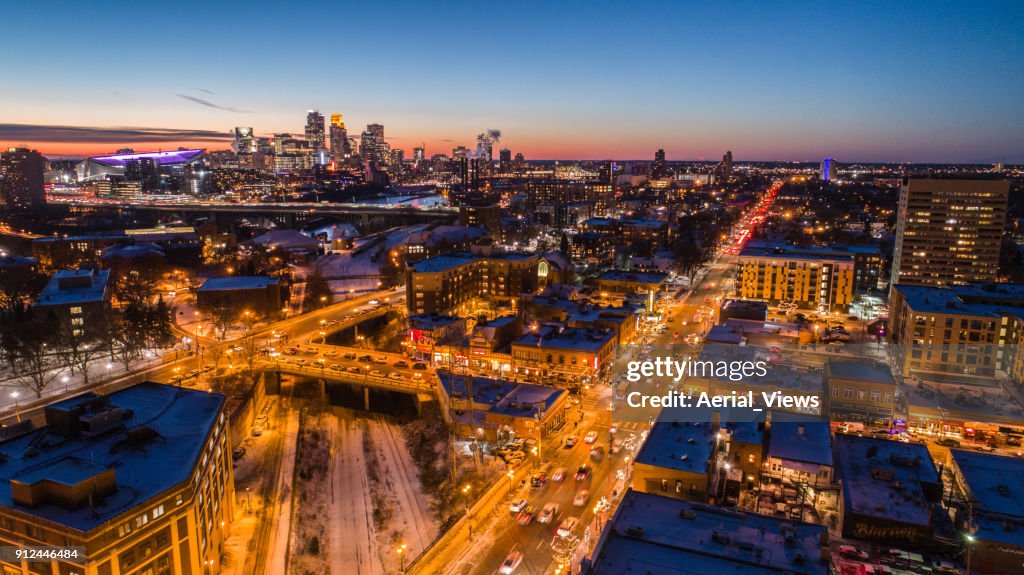 Minneapolis Aerial Skyline