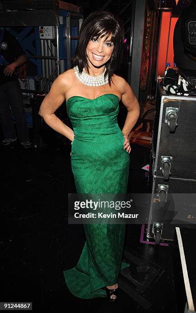 Paula Abdul backstage at Brooklyn Academy of Music on September 17, 2009 in New York, New York.