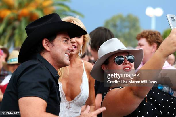 Lee Kernaghan greets fans during the 2018 Toyota Golden Guitar Awards on January 27, 2018 in Tamworth, Australia.