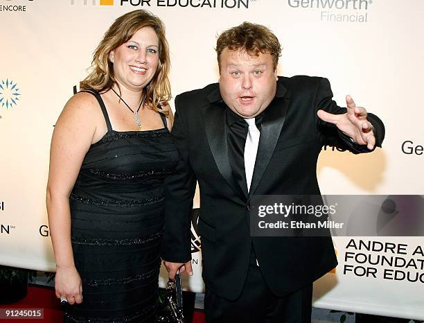 Entertainer Frank Caliendo and his wife Michele Caliendo arrive at the 14th annual Andre Agassi Charitable Foundation's Grand Slam for Children...