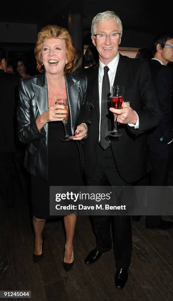 Cilla Black and Paul O'Grady attend the afterparty following the press night of 'Breakfast At Tiffany's', at the Haymarket Hotel on September 29,...