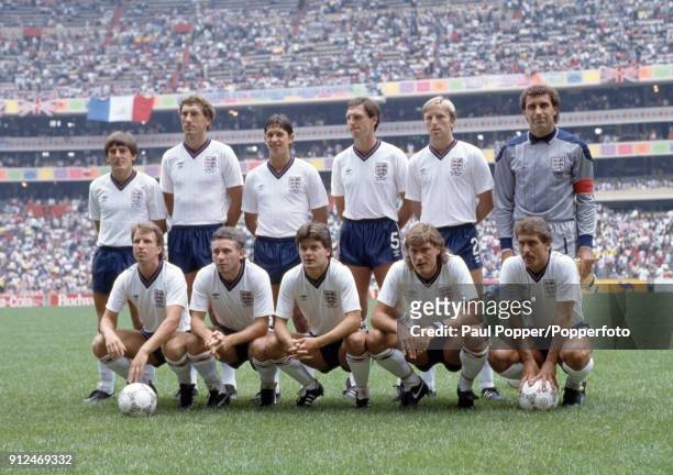 The England team pose for photographers before the FIFA World Cup round of 16 match between England and Paraguay at the Estadio Azteca in Mexico...