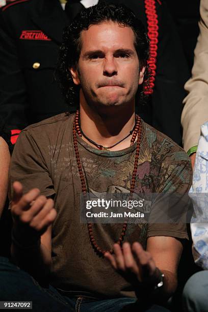 Singer Diego Schoening during the ceremony of nomination to the Mexican prize of the Oye! Award at Centro BANAMEX on September 29, 2009 in Mexico...