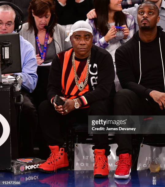 Tracy Morgan attends the New York Knicks vs Brooklyn Nets game at Madison Square Garden on January 30, 2018 in New York City.