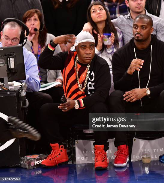 Tracy Morgan attends the New York Knicks vs Brooklyn Nets game at Madison Square Garden on January 30, 2018 in New York City.