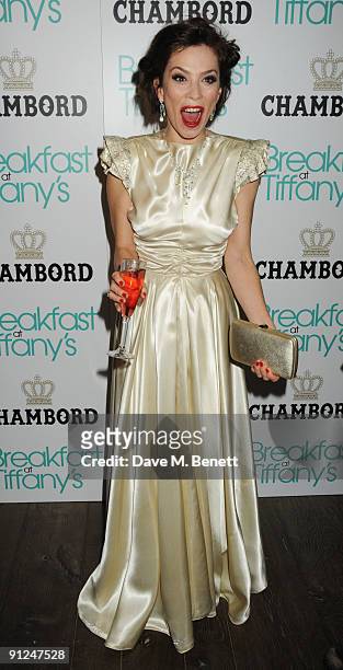 Anna Friel attends the afterparty following the press night of 'Breakfast At Tiffany's', at the Haymarket Hotel on September 29, 2009 in London,...