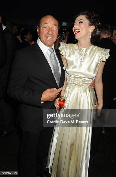 Arnold Crook and Anna Friel attend the afterparty following the press night of 'Breakfast At Tiffany's', at the Haymarket Hotel on September 29, 2009...