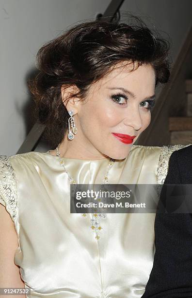 Anna Friel attends the afterparty following the press night of 'Breakfast At Tiffany's', at the Haymarket Hotel on September 29, 2009 in London,...