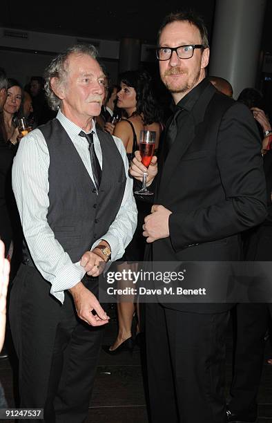 Des Friel and David Thewlis attend the afterparty following the press night of 'Breakfast At Tiffany's', at the Haymarket Hotel on September 29, 2009...