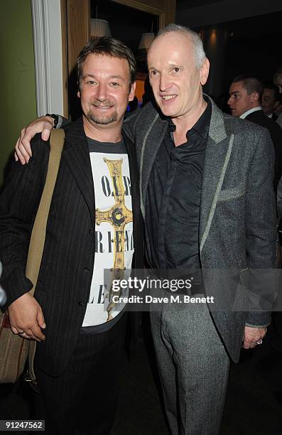 James Dreyfus and Sean Mathias attend the afterparty following the press night of 'Breakfast At Tiffany's', at the Haymarket Hotel on September 29,...