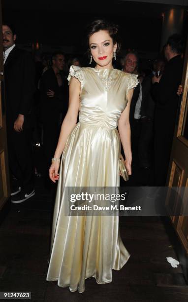 Anna Friel attends the afterparty following the press night of 'Breakfast At Tiffany's', at the Haymarket Hotel on September 29, 2009 in London,...