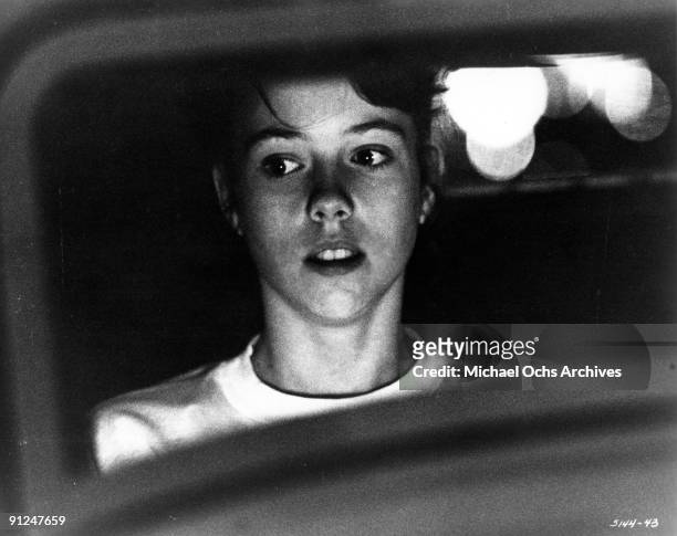 Actress Mackenzie Phillips acts in a scene from the movie "American Graffiti" which was released on August 11, 1973.