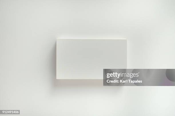 a stack of white blank calling cards - blank white card stock pictures, royalty-free photos & images