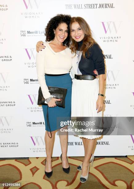 Visionary Circle member Elisabeth Weinstock and Visionary Women Executive Board Member Angella Nazarian attend the Visionary Women 2018 Salon:...