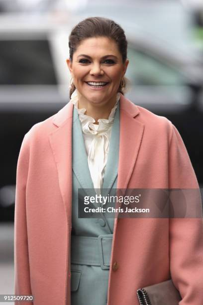 Crown Princess Victoria of Sweden accompanied by Catherine, Duchess of Cambridge, Prince William, Duke of Cambridge and Prince Daniel of Sweden visit...