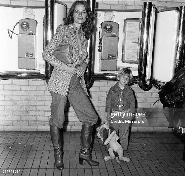 Charlotte Rampling at Heathrow Airport with her son Barnaby, 6th ...