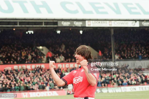 Middlesbrough 3-0 Bristol City, league division one match at Ayresome Park, Saturday 4th March 1995. Uwe Fuchs, Hat trick.