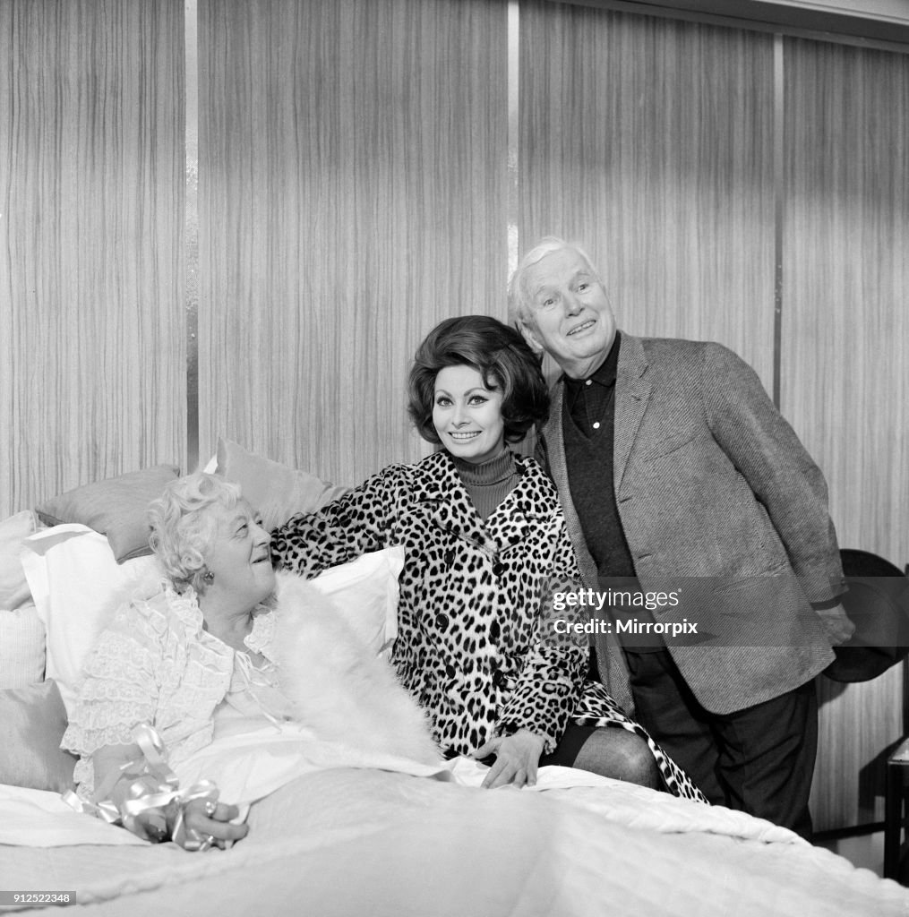 On the set of 'A Countess from Hong Kong', 1966