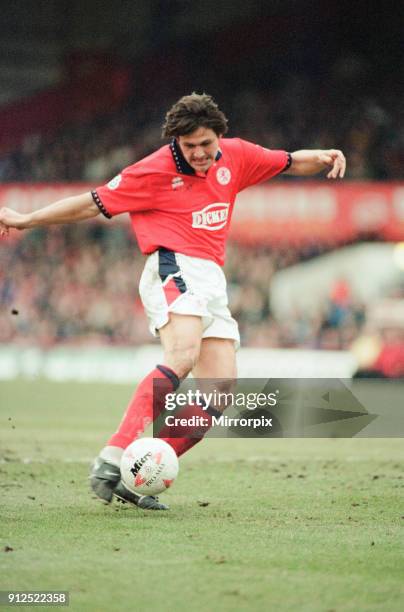 Middlesbrough 3-0 Bristol City, league division one match at Ayresome Park, Saturday 4th March 1995. Uwe Fuchs, Hat trick.