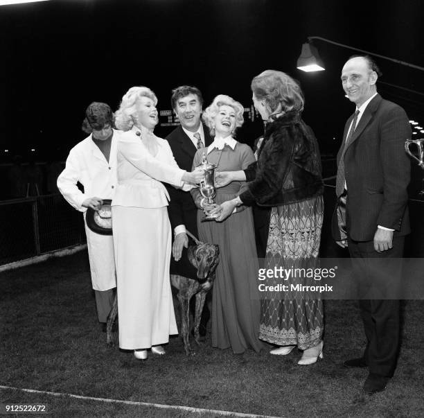 Frankie Howerd, took the two Gabor sisters Eva and Zsa Zsa, out for a different evening's entertainment watching greyhound racing at White City. They...