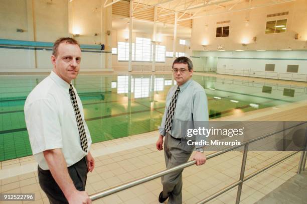 Berwick Hills new 25 metre pool at The Neptune Centre, Middlesbrough, 12th March 1998. Pictured, Steve Chator Middlesbrough Borough Council Head of...