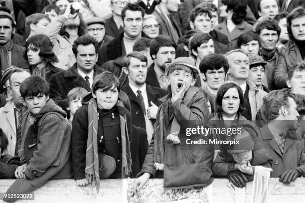 Rangers 1-0 Aberdeen, Scottish FA Cup match, Ibrox, Glasgow, Scotland, 6th March 1971. Face of Britain 1971 Feature.