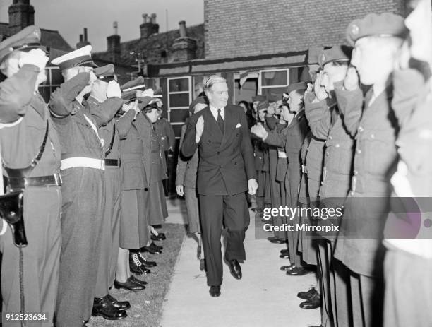 The Foreign Secretary, Mr Anthony Eden opened the Anglo-U.S.A. And Allied services Club on Castle Hill, Cambridge: our picture shows The Foreign...