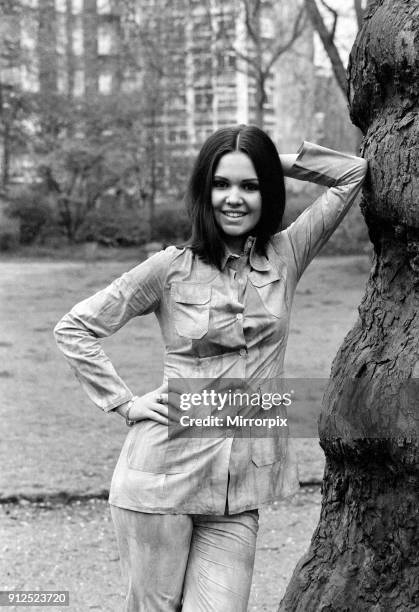 French singer Anne-Marie David, winner of the 1973 Eurovision Song Contest representing Luxembourg with the song 'Tu te reconnaötras', pictured in...