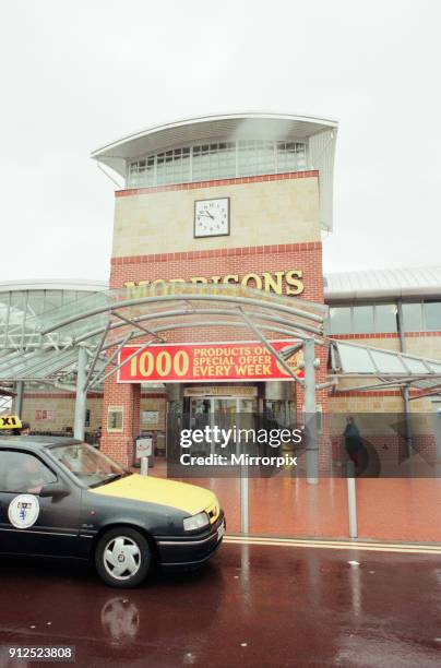 Morrisons Supermarket at Berwick Hills new complex, Middlesbrough, 17th April 1998.