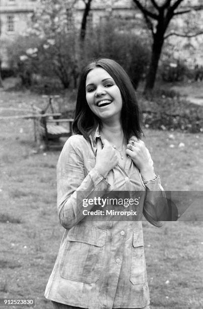 French singer Anne-Marie David, winner of the 1973 Eurovision Song Contest representing Luxembourg with the song 'Tu te reconnaötras', pictured in...