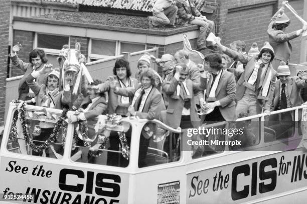 Home Coming, Ipswich, Sunday 7th May 1978. After Ipswich Town 1-0 Arsenal, FA Cup Final, Wembley Stadium, London, Saturday 6th May 1978.