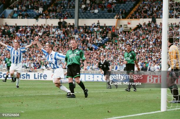 The 1995 Football League Second Division play-off final: Huddersfield Town v Bristol Rovers, final score Huddersfield Town 2 - Bristol Rovers 1....