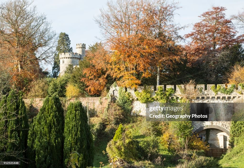 Towers, turrets and walls of Devizes castle, Devizes, Wiltshire, England, UK