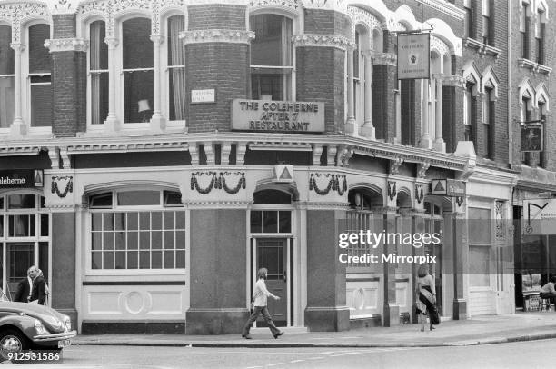 The Coleherne After 7 Restaurant, Coleherne Road, Earls Court, London, SW7, 11th September 1971.