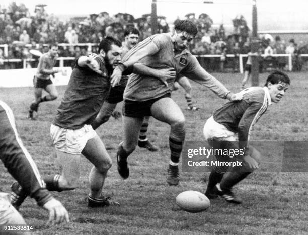 Llanelli v Australia rugby match, during the Australia tour of Britain and Ireland. Llanelli won: Llanelli 19, Australia 16. The Australian prop Stan...