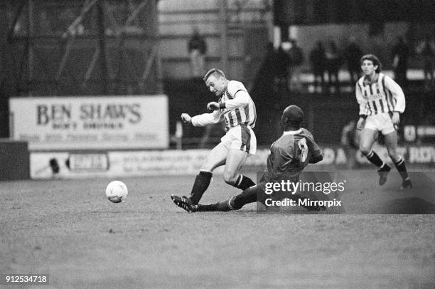 Huddersfield 2-1 Bury, Division 3 League match at Leeds Road, Saturday 22nd December 1990.