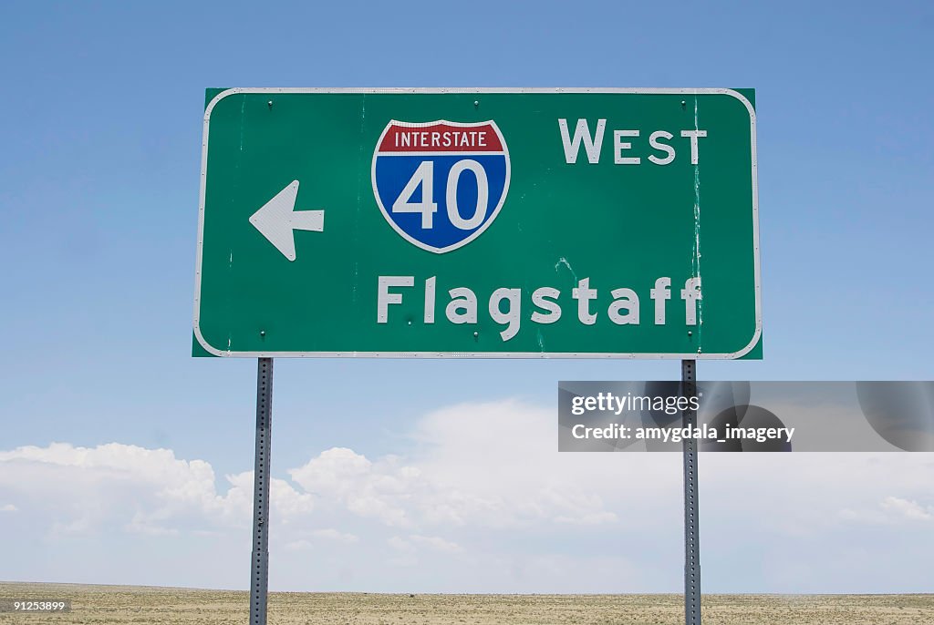 Interstate road sign