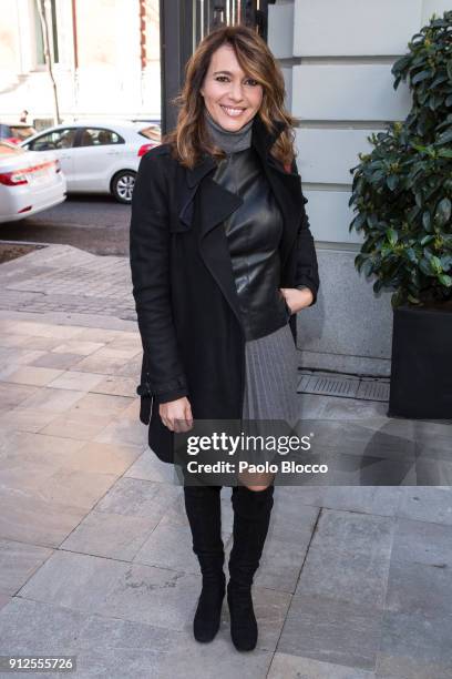 Arancha del Sol arrives at 'The Petite Special Day' fashion show at the Santo Mauro Hotel on January 31, 2018 in Madrid, Spain.