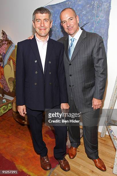 Anthropologie buyer-at-large Keith Johnson and CEO of Urban Outfitters Glen Senk attend the Sundance Channel and Anthropologie premiere of "Man Shops...