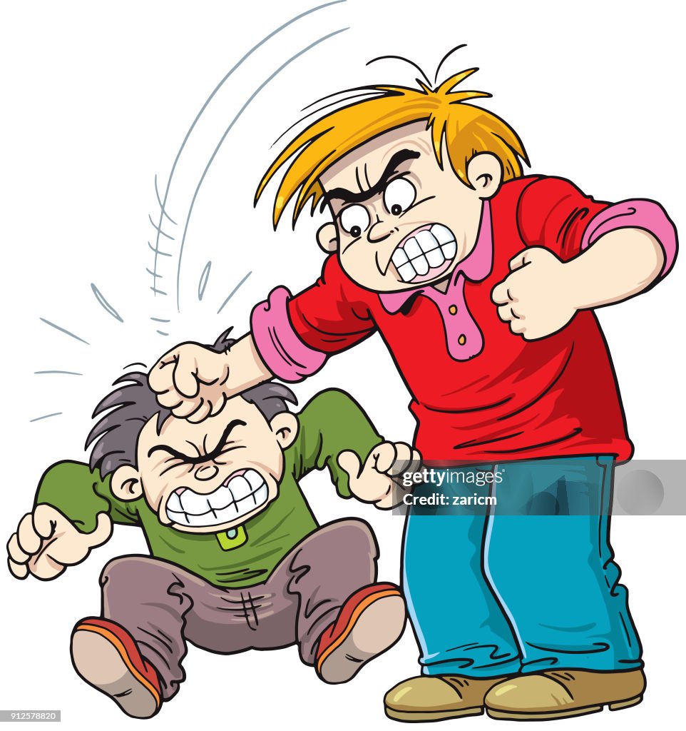 Children Fighting High-Res Vector Graphic - Getty Images