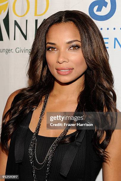 Actress Rochelle Aytes arrives at the Rock A Little, Feed Alot benefit concert held at Club Nokia on September 29, 2009 in Los Angeles, California.