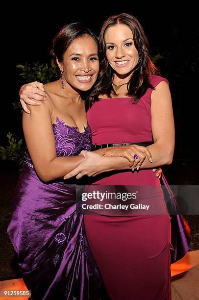 Founder Somaly Mam and singer/songwriter Kara DioGuardi attend the Somaly Mam Foundation's 2nd annual Los Angeles Gala held at a private residence on...