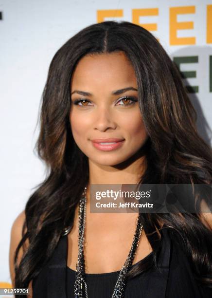 Actress Rochelle Aytes arrives at the Rock A Little, Feed Alot benefit concert held at Club Nokia on September 29, 2009 in Los Angeles, California.