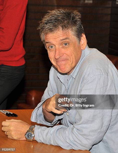 Comedian Craig Ferguson signs his new book "American On Purpose" at Barnes & Noble bookstore at The Grove on September 29, 2009 in Los Angeles,...