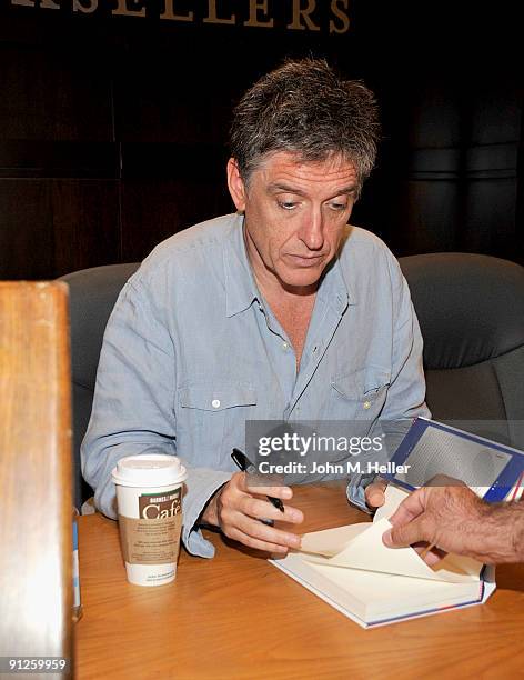 Late night television host Craig Ferguson signs copies of his new book "American On Purpose" at Barnes & Noble at tThe Grove on September 29, 2009 in...