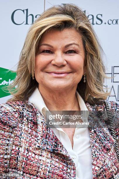 Cari Lapique attends 'The Petite Special Day' at the Santo Mauro Hotel on January 31, 2018 in Madrid, Spain.